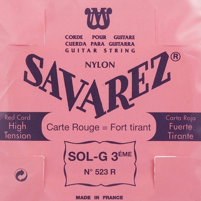 SAVAREZ サバレス クラシックギター弦 3弦用 523R 　ピンクラベル ノーマルテンション