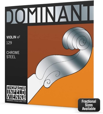 【送料無料・メール便】【DOMINANT】トマスティーク ヴァイオリン弦 E線 クロムスチール 129 ドミナント