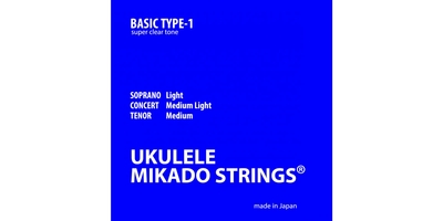 【送料無料・メール便】MIKADO STRINGS[BASIC TYPE-1] ウクレレ弦 ミカドストリングス
