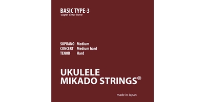 【送料無料・メール便】MIKADO STRINGS[BASIC TYPE-3] ウクレレ弦 ミカドストリングス