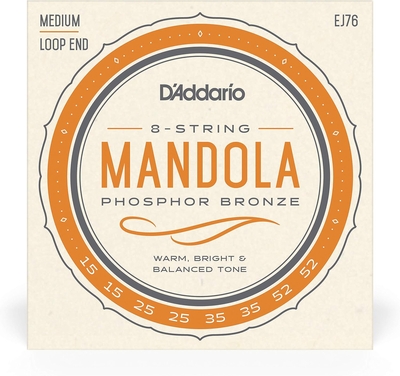  【メール便・送料無料】【D'Addario （ダダリオ）】マンドラ弦 フォスファーブロンズ Medium .015-.052 EJ76