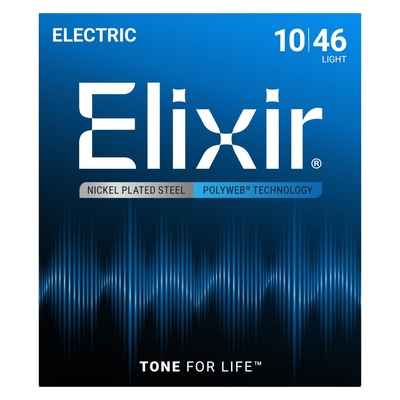 【お買い得2セット】【メール便発送】 【Elixir（エリクサー）　エレキギター弦】 POLYWEB Light .010-.046　#12050×２