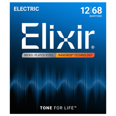 【メール便】Elixir エリクサー エレキギター弦 NANOWEB Baritone .012-.068 #12302
