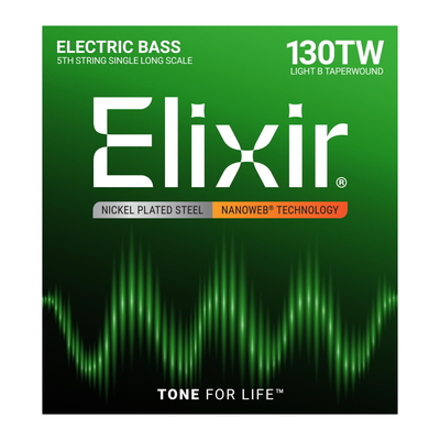 【メール便発送】<BR>【Elixir（エリクサー）　ベース弦】ベースバラ弦 NANOWEB ニッケル 5弦用 Long Scale .130 #15432 テーパーワウンド