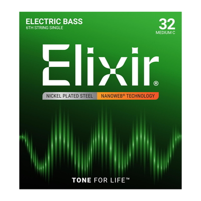 【メール便発送】<BR>【Elixir（エリクサー）　ベース弦】 ベースバラ弦 NANOWEB ニッケル 6弦用 Long Scale .032 #15332