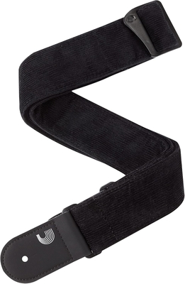 【送料無料】【D'Addario】 ギターストラップ Corduroy Strap 50CR00 BLACK 【国内正規品】ダダリオ