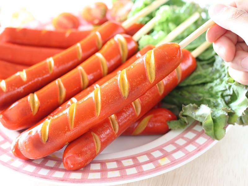 天然の羊腸を使用。プリっとした歯ごたえ