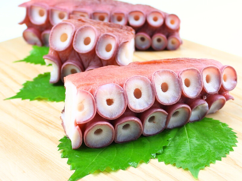 絶妙なボイル加減に仕上げたタコ足