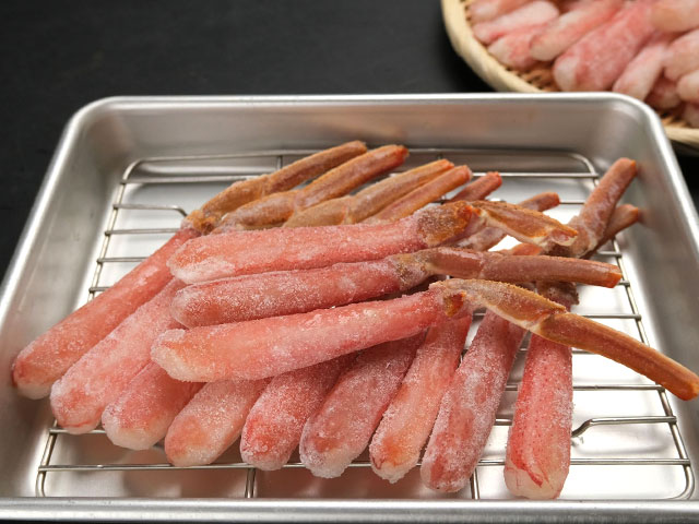 流水解凍ですぐ！我が家がカニ料亭