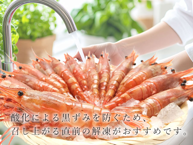 お召し上がり直前の流水解凍がオススメ