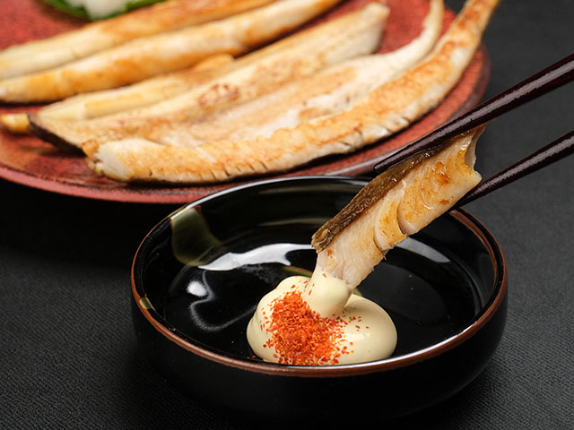 お好みでマヨネーズ一味をつけて