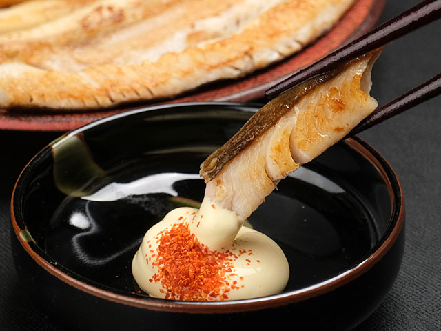 お好みでマヨネーズ一味をつけて