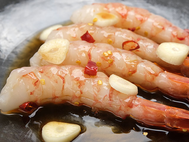カンジャンセウ（えびの醤油漬け）も絶品！ 
