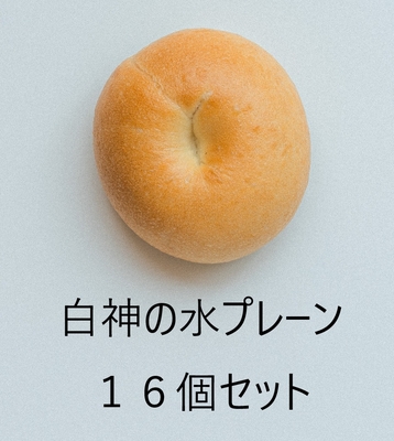 白神の水プレーンベーグル１６個セット