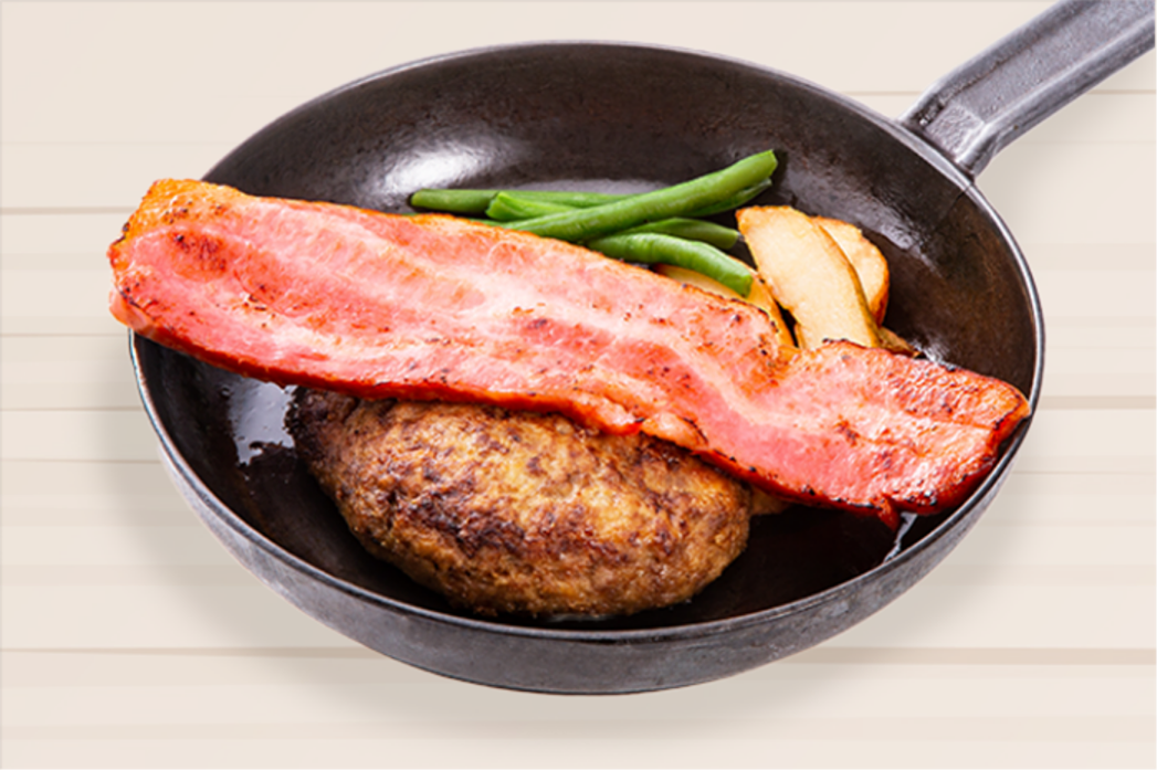 厚切りベーコンハンバーグセット | Mrジョージネットストア