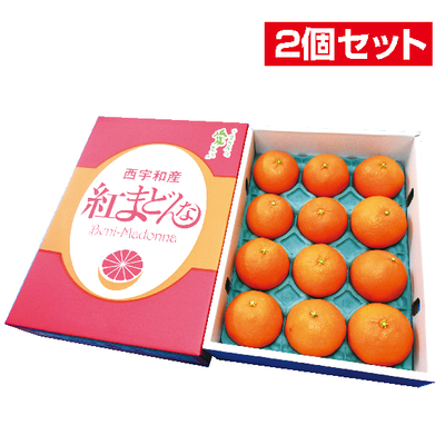 No.56 紅まどんな（贈答用）化粧箱 4L8玉又は3L10玉又は2L12玉又はL15玉入【2個セット】