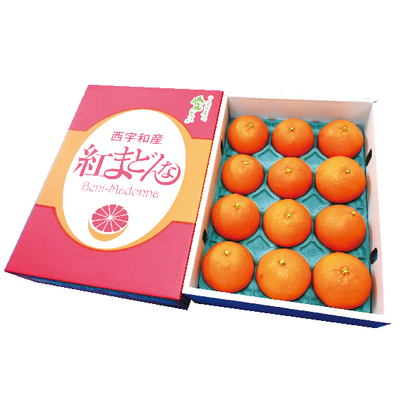 No.57 紅まどんな（家庭用）化粧箱 4L8玉又は3L10玉又は2L12玉又はL15玉入