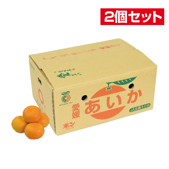 No.62 あいか（愛媛果試第28号）（家庭用）約5kg（4L~L）【2個セット