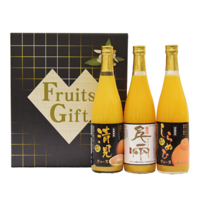 No.29 日の丸千両・清見・しらぬひ果汁100％ 日の丸千両果汁100％、清見ジュース果汁100％、しらぬひジュース果汁100％ 720ml&times;各1本入