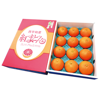 No.45 紅まどんな（家庭用）化粧箱 4L8玉又は3L10玉又は2L12玉又はL15玉入