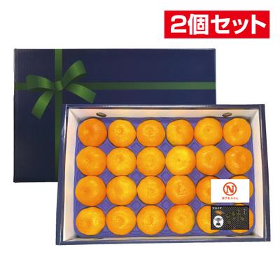 No.52 【2個セット】西宇和特選みかん 贈答用化粧箱（味ピカ）  L20玉又はM24玉又はS30玉入