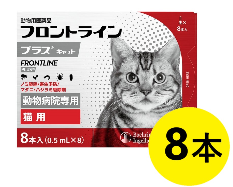 当日出荷】『フロントラインプラス キャット 8本入×1箱』【使用期限