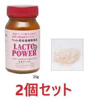 【当日出荷】【２個セット】【ラクトパワー 粉末 (パウダー) 30g×２個】【ガラス瓶】【犬・猫・動物用】【口腔】【プランシュールジャパン】(ラクトパワー粉末)