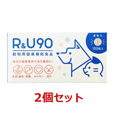 【２個セット】【R＆U90 100粒×２個】大型犬向け【共立製薬】【皮膚・被毛】 (C)