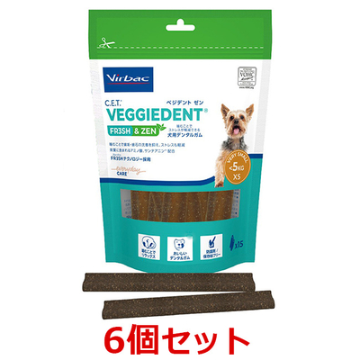 【お取り寄せ】【６個セット】【C.E.T.ベジデント ゼン XS (15本入)&times;６個】【犬用】【デンタルケア】【ビルバックジャパン】(CETベジデントゼンXS) (C)