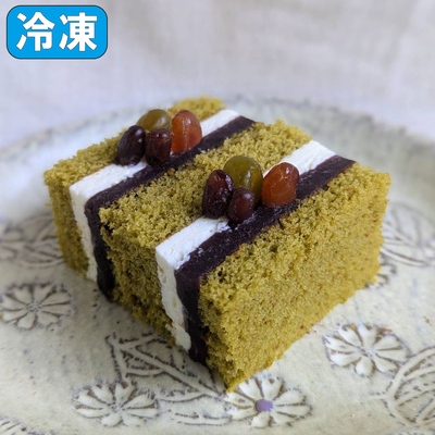 【冷凍】そば粉100%の抹茶あずきサンド 2個入