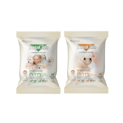 ボナシーボ 子犬用ドライフード お試し2種セット【送料無料】【総合栄養食/スーパープレミアムドッグフード】