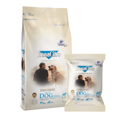 ボナシーボ 成犬用ドライフード チキン・アンチョビ＆ライス 4kg / 100g【総合栄養食/スーパープレミアムドッグフード】