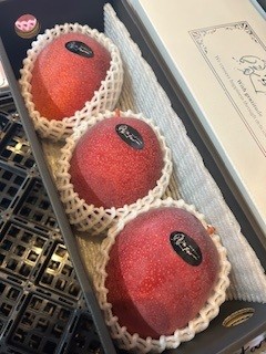 沖縄県糸満産　縁‘Sファーム（エンズファーム）1キロ以上　3玉化粧箱いり　令和5年沖縄県マンゴーコンテスト最優秀沖縄県知事賞受賞　濃厚な甘みと上品な香り高いマンゴーをお届けします。