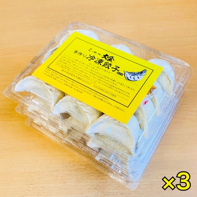 国産野菜の大粒手包み冷凍餃子 1P(12粒入)✕3【60サイズ】