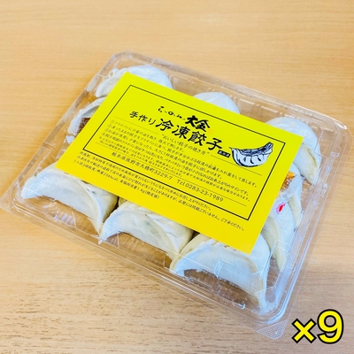 国産野菜の大粒手包み冷凍餃子 1P(12粒入)✕9【100サイズ】