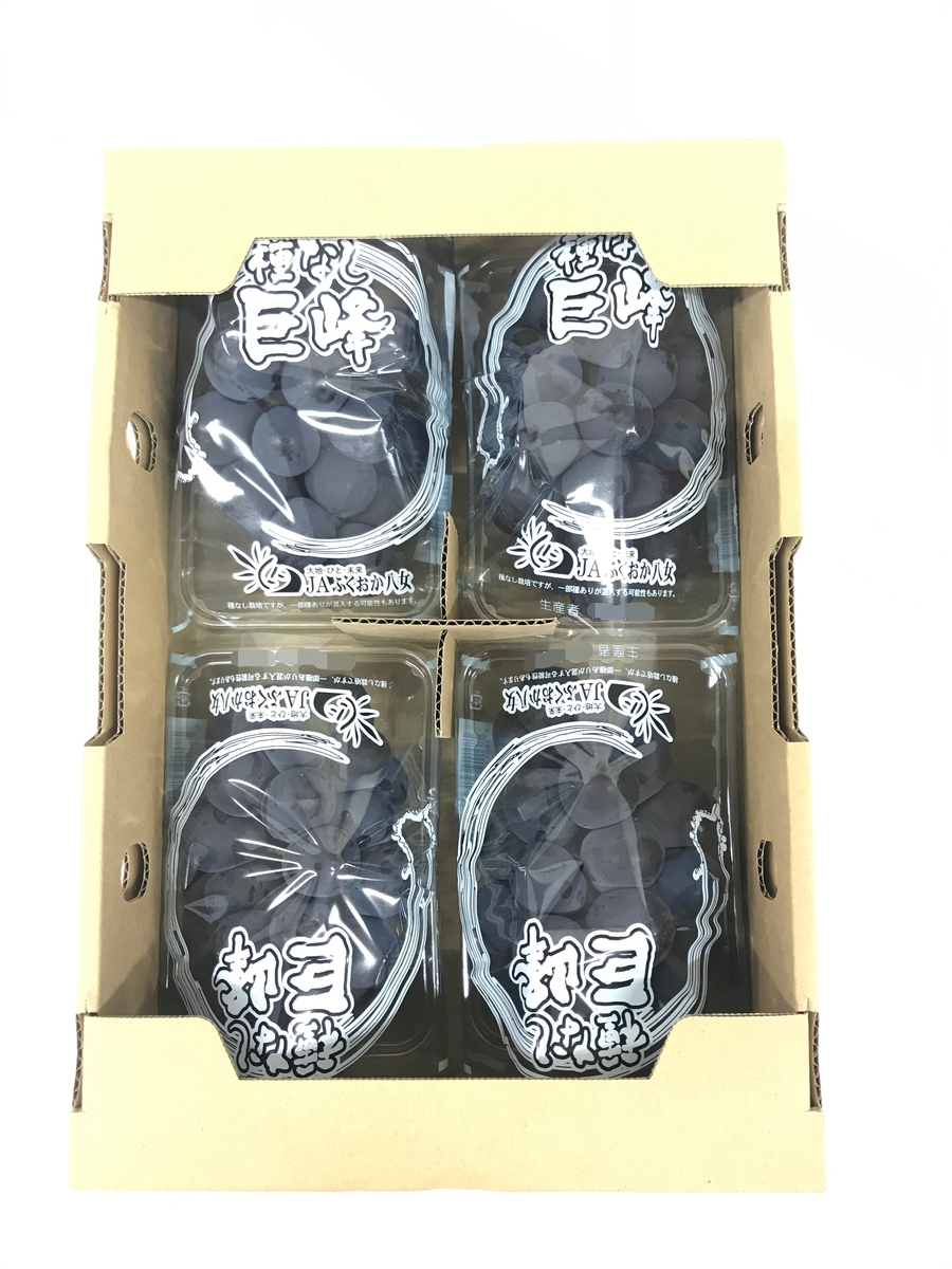 味わい深い【種なし巨峰】 1.4kg（4パック入） | 農産物直売所どろや