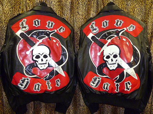 LOVE/HATE ジャケット Applique Flying Jacket 【LOVE HATE】2019 | GOLDEN