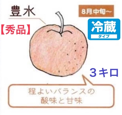 豊水梨３キロ【秀品】クール便