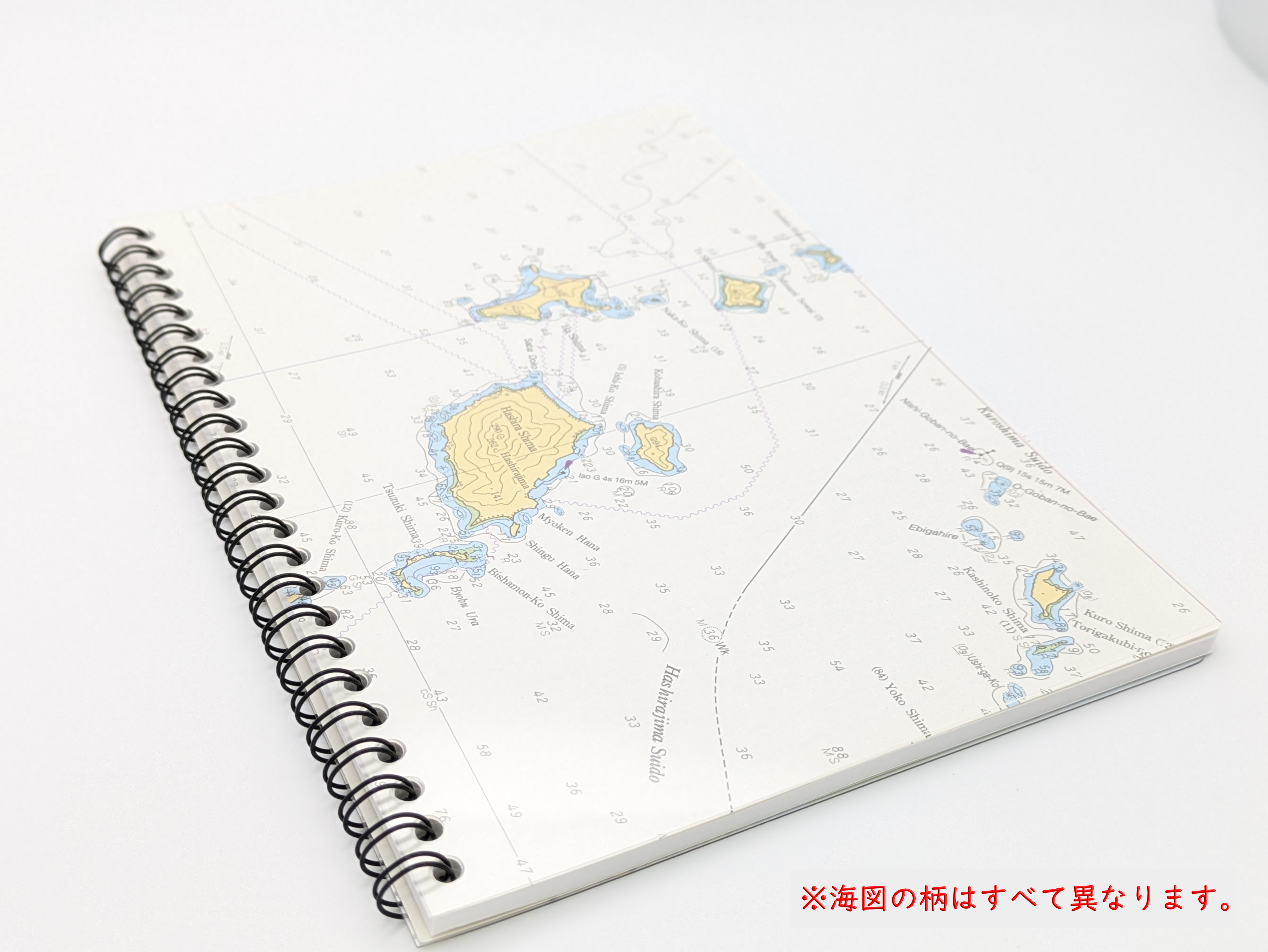 MARINE WORLD ノート A5サイズ　マリンワールド 海図リングノートL -A5サイズ英語仕様~廃版海図 文具シリーズ~※地図柄