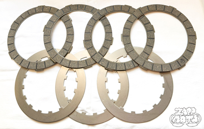 W1 W1S W1SA 650RS W3 クラッチフリクションプレート4枚セット スチールプレート3枚 セット