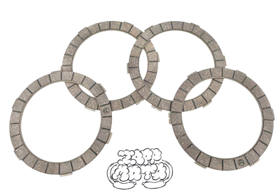 W1 W1S W1SA 650RS W3 クラッチフリクションプレート4枚セット