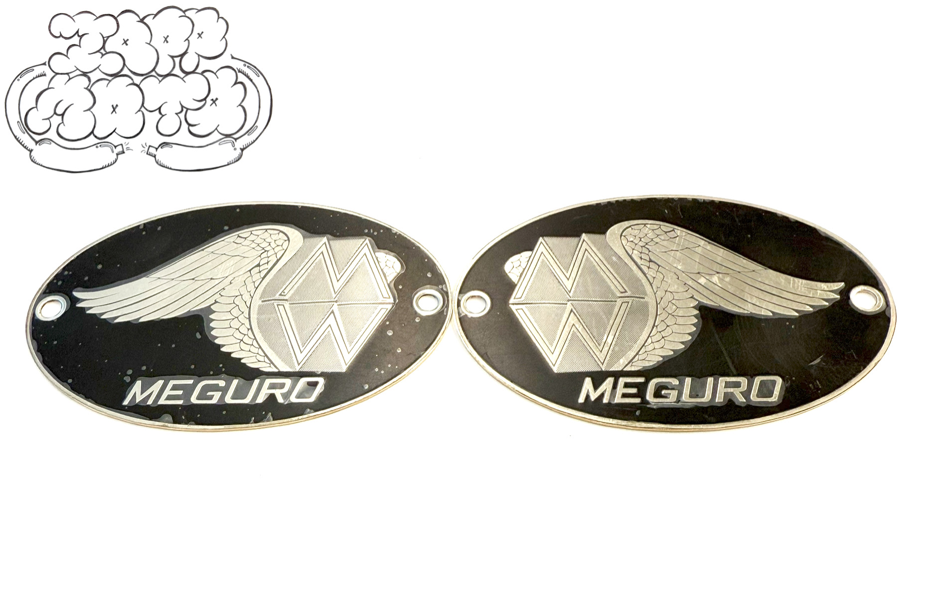メグロ MEGURO タンクエンブレム タンクバッチ 目黒製作所 当時物 