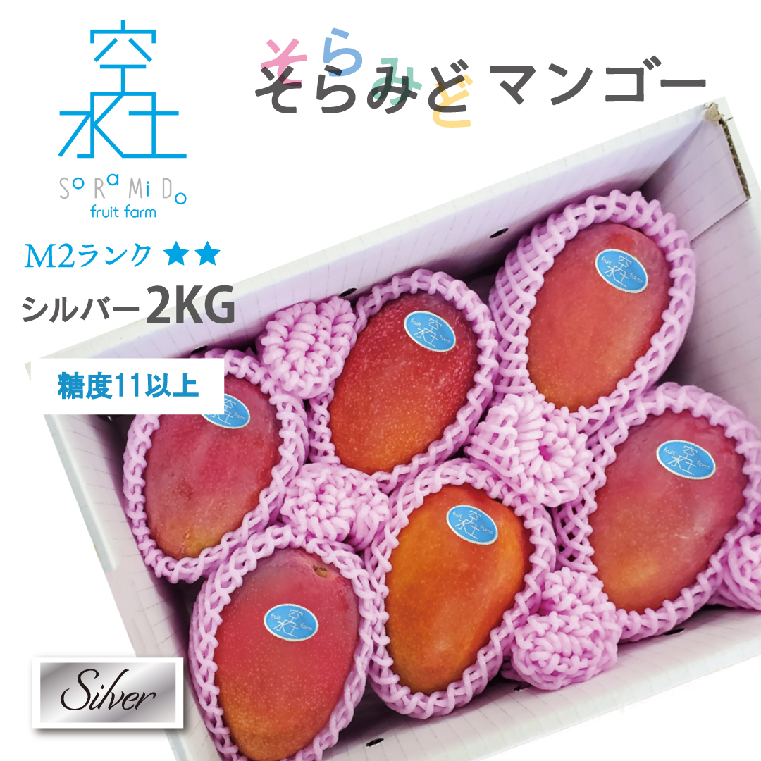 そらみどマンゴーシルバー2kg【送料無料】 | 空水土フルーツファーム