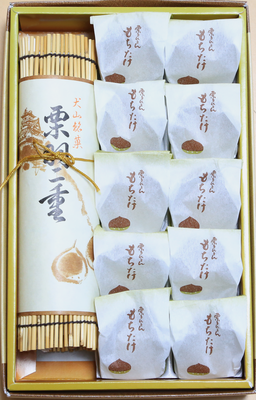 栗羽二重1本と栗きんとん10個