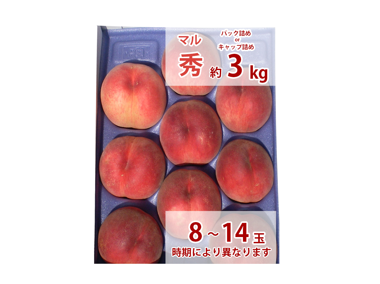 桃 中生種 家庭用 マル秀 約3k（8～14玉） | わたなべ果樹園