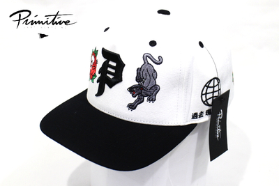 PRIMITIVE OUTSIDER A-FRAME SNAPBACK WHITE/BLACK