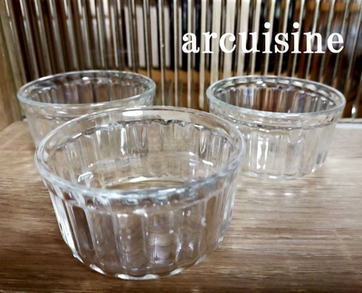 耐熱ガラス ココット３個セット（フランス製）
