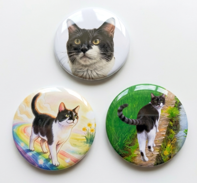 大きな缶バッチ3個セット「おはぎ」