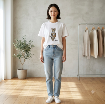 ノアちゃんお買い物Tシャツ S～XL コットン
