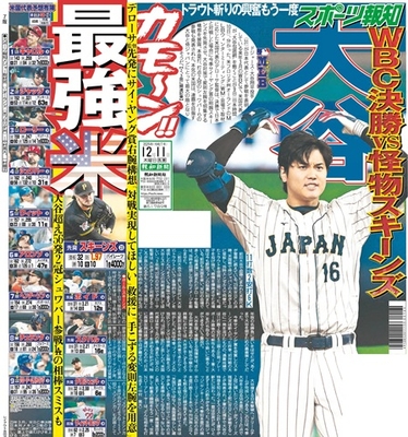 12月11日付スポーツ報知大阪本社版（20ページ)